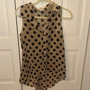 Polka Dot Sleeveless Top